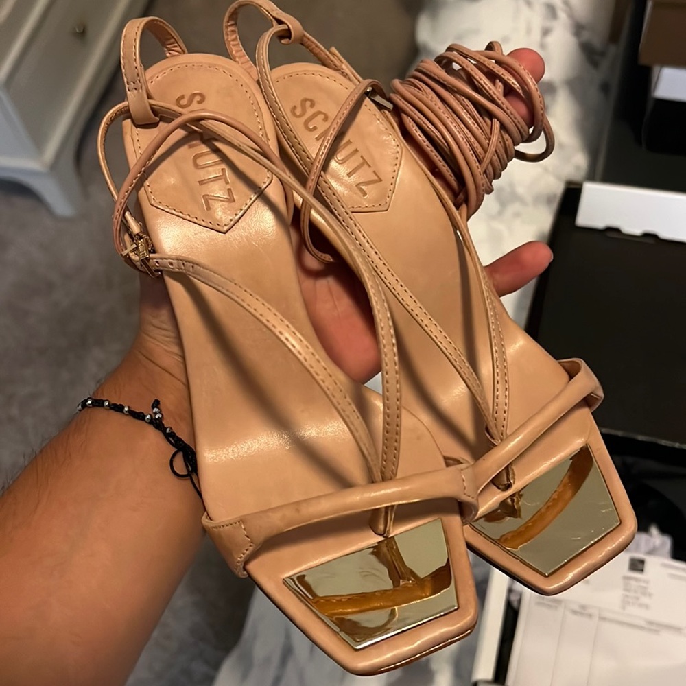 Saks Fifth Avenue High Laced Up Heels